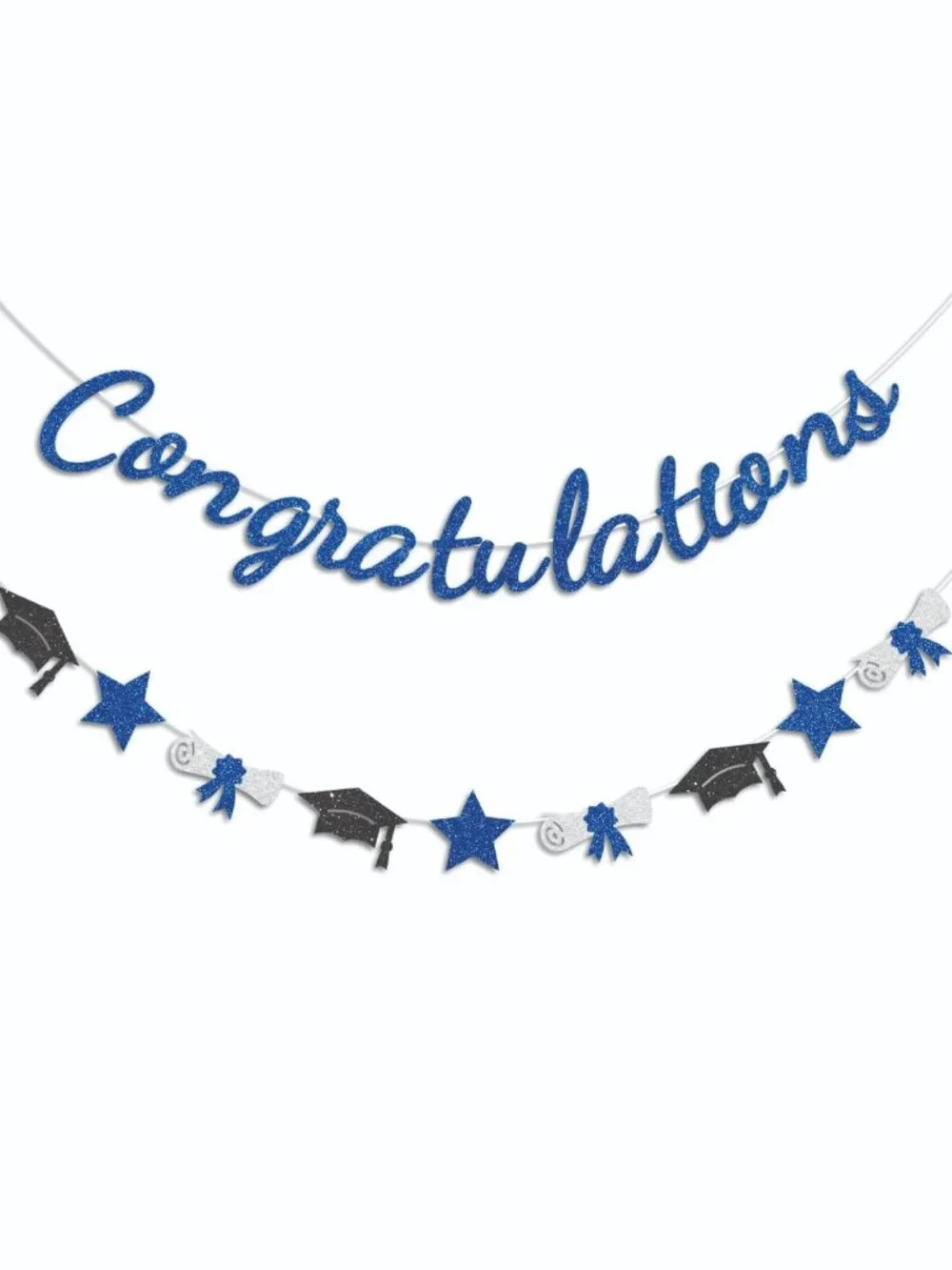 CONGRATULATIONS Graduation Banner Blue